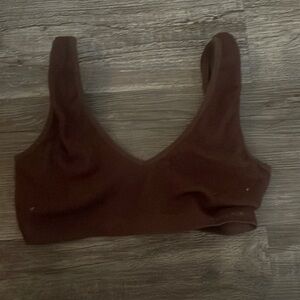 Brown sports bra